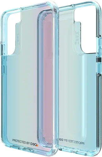 Vista 17 de ZAGG Gear4 Milan - Funda azul Aurora - que destaca el material de protección D3O para Samsung Galaxy S22