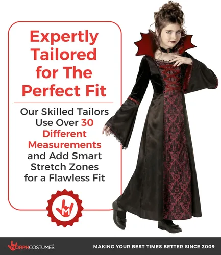Vista 4 de Morph, Disfraz de vampiro para niñas, disfraces de Halloween para niños