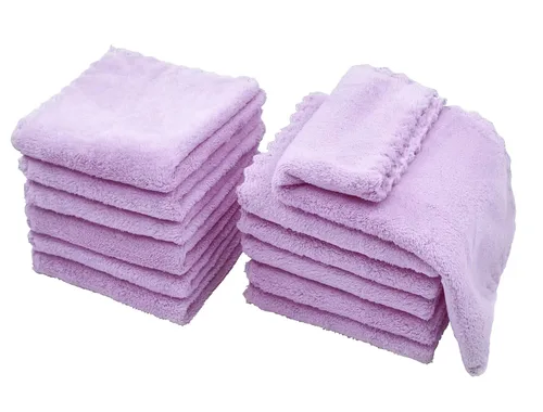 Vista 9 de Paños de microfibra para bebé de Kyapoo, paquete de 12 unidades, 12 x 12 pulgadas, coral, extra absorbentes y suaves para recién nacidos, bebés