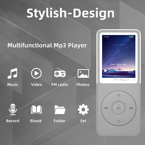 Vista 3 de Reproductor MP3 con Bluetooth, reproductor de música, radio Fm, video, grabación, vista de fotos, libro electrónico, sonido de alta fidelidad