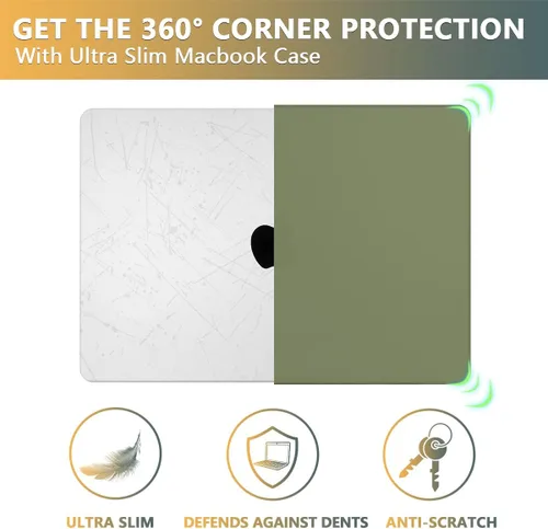Vista 6 de CISSOOK Funda verde aguacate para MacBook Pro de 16 pulgadas 2021 2023 Release M3 A2991 M2 A2780 M1 A2485 Pro/Max Chip, carcasa rígida de plástico