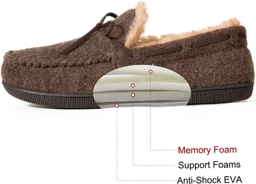 Vista 4 de RockDove Womens Hearthfire Memory Foam Moc Slipper