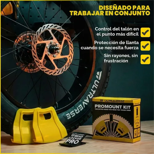 Vista 4 de Ultraverse Kit combinado de soporte para cuentas de neumáticos de bicicleta