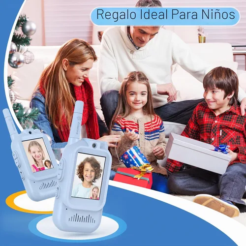 Vista 7 de Walkie Talkies para niños, paquete de 2, radios bidireccionales recargables de largo alcance, juguetes para niños y niñas de 3 a 5 años, aventura al