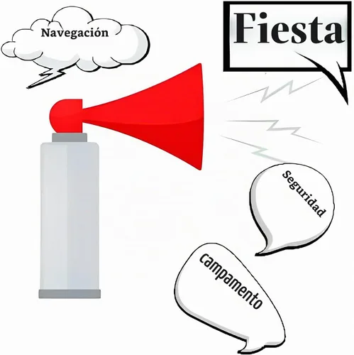 Vista 6 de Air Horn - Mini generador de ruido de bocina de niebla con bomba de mano, 2 paquetes de 1 lata 0.81 onzas