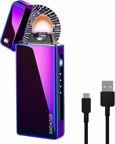 Vista 10 de GADATOP Encendedores eléctricos de plasma de arco, encendedor recargable por USB, a prueba de viento, sin llama, con batería de alta potencia