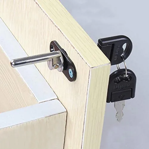 Vista 8 de HOWDIA 2 cerraduras de gabinete con cerradura de cajón con llaves, cerraduras de escritorio de aleación de zinc, cerradura de gabinete de archivos