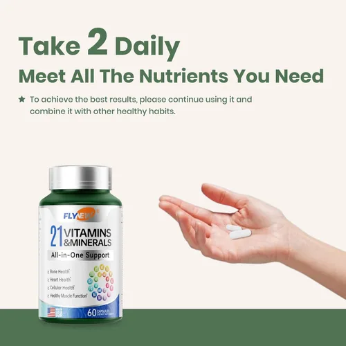 Vista 6 de Multivitamínico para mujeres y hombres - Multivitamínico para hombres y mujeres para el apoyo a la salud de los huesos, la piel y el sistema