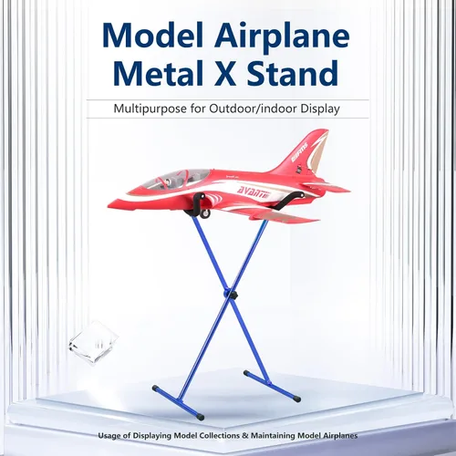 Vista 3 de Soporte de avión FMS Rc Modelo Avión X Display Rc Plane Stand/Holder V2 Rc Plane Work Stand- Azul