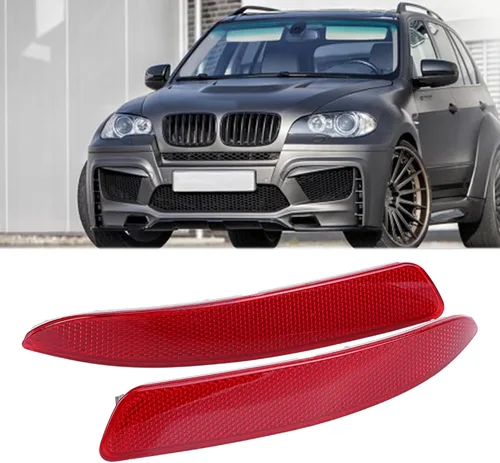 Vista 3 de Para BMW X5 E70 Reflector de parachoques trasero 2009 2008 2010 Bmw X5 Reflector trasero izquierdo y derecho pintado reflector trasero conjunto