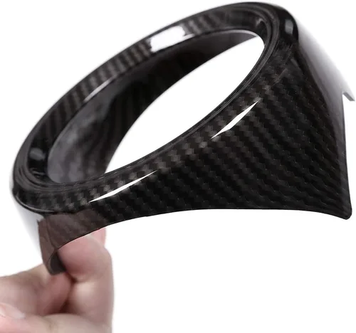 Vista 6 de Para Alfa Romeo Stelvio 2017-2020 ABS Car Interior Dashboard Side Aire Acondicionado Ventilación Cubierta de Salida de Ajuste (Fibra de Carbono)