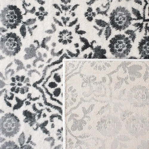 Vista 9 de MARTHA STEWART x Safavieh MSR0958H - Alfombra de 8 x 10 pies, color carbón y marfil, no desprende pelusa, para entrada, sala de estar, comedor