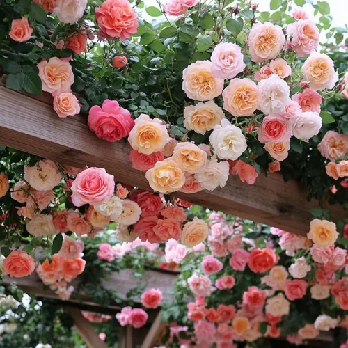 Vista 3 de Más de 300 semillas de rosas trepadoras para plantar, raras variadas trepadoras, rosas rosadas, arbustos, vid, sin OMG, semillas de reliquia, flores