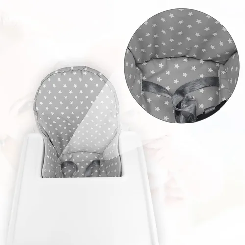 Vista 4 de Twoworld Cojín para silla alta IKEA Antilop, funda de asiento para silla alta de bebé, cojín para silla alta IKEA Antilop (gris de moda)