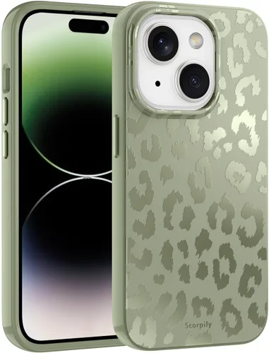 Vista 67 de SCORPIFY Funda para iPhone 15 Pro Max [Compatible con MagSafe] con Diseño de Estampado de Leopardo Guepardo Negro Mate, Linda Funda Magnética