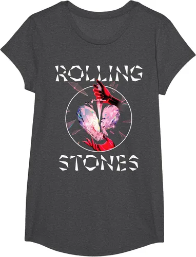Vista 22 de Camiseta oficial de The Rolling Stones HD Prism Heart, Negro