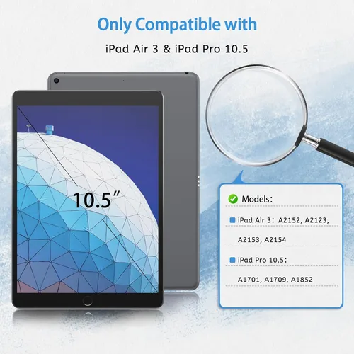 Vista 2 de MOBDIK Paquete de 2 protectores de pantalla Paperfeel compatibles con iPad Air 3 2019/iPad Pro 10.5 2017, película mate, antirreflejos, menos