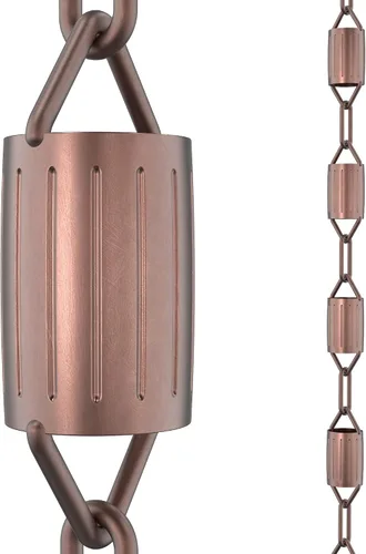 Vista 11 de Rain Chains Direct - Cadena de lluvia de tulipán - 8.5 pies - Aluminio recubierto de polvo negro - Cadenas de lluvia premium para canalones
