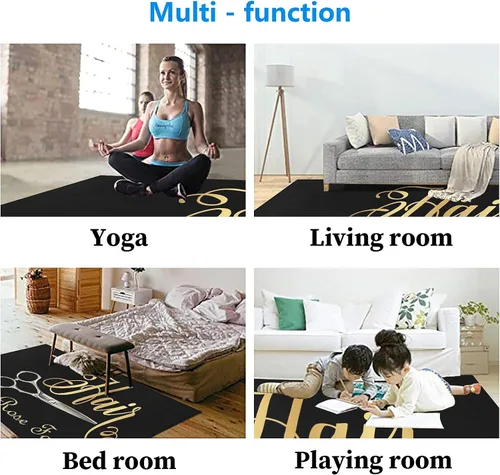 Vista 5 de Alfombra personalizada para sala de estar, yoga, dormitorio, sala de juegos, camping, 4 x 5.2 pies