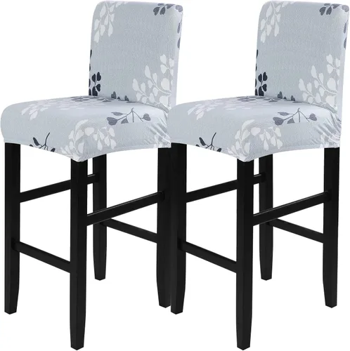 Vista 40 de SearchI Juego de 2 fundas para taburetes de bar, fundas de asiento de taburete elásticas y lavables, fundas para sillas de altura de mostrador