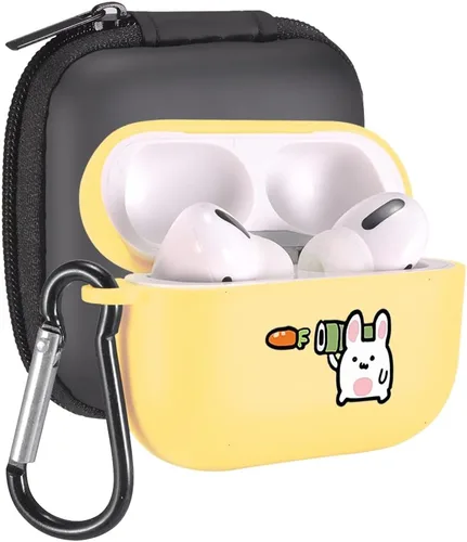 Vista 17 de Funda de mariposas rosas para AirPods Pro con llavero, diseño de animales lindos funda protectora de TPU suave compatible con AirPods Pro Charging