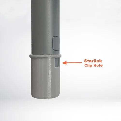 Vista 5 de Adaptador de montaje para poste de bandera para plato rectangular de 2 generación Starlink compatible con poste de bandera plegable de 20 pies