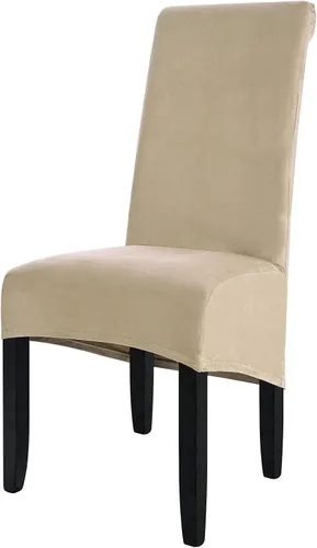 Vista 26 de ele ELEOPTION Fundas grandes de terciopelo y elastano para silla, fundas protectoras suaves y elásticas para silla, extraíbles y lavables para Negro