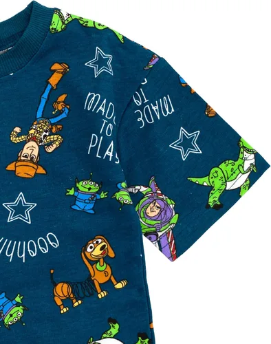 Vista 5 de Disney Mickey Mouse Lion King Pixar Toy Story - Conjunto de camiseta y pantalones cortos de felpa francesa para niño grande