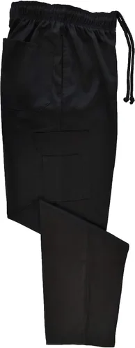 Vista 6 de Natural Uniforms Pantalones cargo de chef clásicos de 6 bolsillos con paquete múltiple disponibles