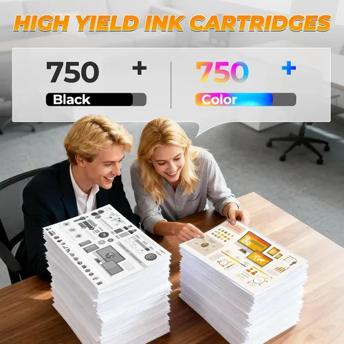 Vista 3 de LC404 - Paquete de 4 cartuchos de tinta (3000 páginas) compatibles con MFC-J1205W para impresora Brother LC404 LC404XL, funciona con impresora
