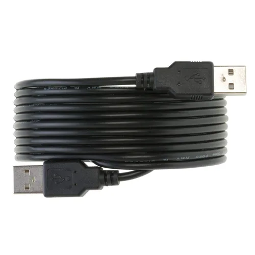 Vista 3 de Cable USB 2.0 tipo A macho a A macho, negro/blanco, 3 pies, 6 pies, 10 pies, 15 pies (3 pies, negro)
