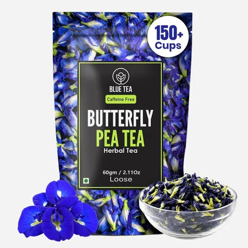 Vista 14 de BLUE TEA - Té de flor de guisante mariposa - 0.35 onzas (más de 40 tazas) suelto Rico en antioxidantes Sin cafeína - Té desintoxicante - A base