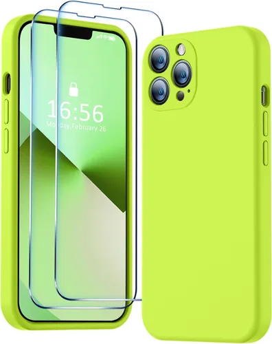 Vista 11 de BossKiss Funda compatible con iPhone 13 Pro, silicona de alta calidad mejorada [protección de cámara] [2 protectores de pantalla]