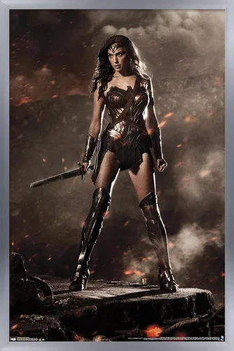 Vista 9 de Trends International DC Comics Movie Batman v Superman - Wonder Woman Wall Poster, 22.4L x 14.7W, Barnwood Framed Version Versión enmarcada Barnwood