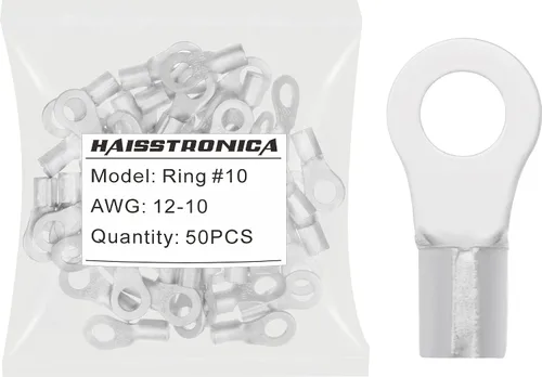 Vista 33 de haisstronica 30 terminales de horquilla de 1/4 "AWG 8 sin aislamiento