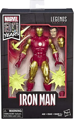 Vista 3 de Marvel Serie de leyendas del 80 aniversario de los cómics, 6 pulgadas, a escala vintage inspirada en el cómic Iron Man