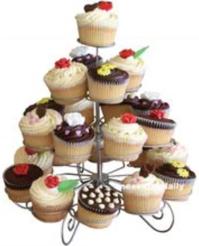 Vista 2 de Charmed soporte para cupcake de 4 niveles, hasta 23 cupcakes