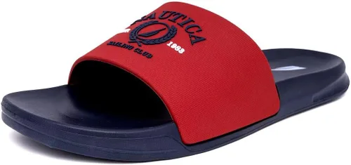 Vista 7 de Nautica Sandalias deslizantes de punta abierta para hombre - Cómodas pantuflas de ducha para interiores y exteriores Portero de la Marina