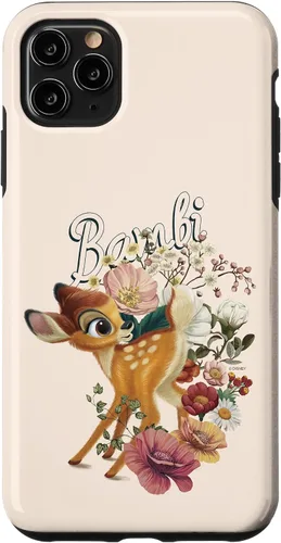 Vista 13 de Funda con logotipo de retrato floral Bambi para iPhone 16 Disney