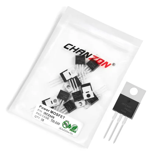 Vista 57 de Chanzon 2N60 TO-220AB NMOS MOS N-Channel Power MOSFET Transistor, alto voltaje y corriente nominal, (paquete de 10 unidades)