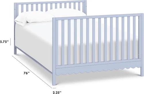 Vista 3 de Davinci Kit de conversión de cama doble/matrimonial de hardware oculto (M5789) en azul polvo