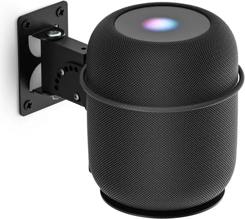 Vista 8 de Soporte de pared para altavoz para el HomePod 1st Wall Mount, giratorio ajustable e inclinable para HomePod Gen 1, resistente para soportes de Negro