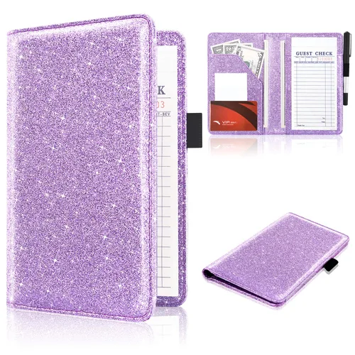 Vista 15 de ACdream - Libretas de servicio para camarera, libreta de anotación de comensales, lindo organizador de piel y cartera, para presentar la cuenta