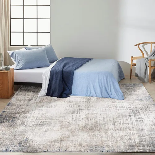 Vista 3 de Calvin Klein CK022 Infinity Abstract Blue Multicolor 9 x 12 pies, fácil de limpiar, no se desprende, para dormitorio, sala de estar, comedor, cocina