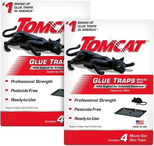 Vista 13 de Tomcat - Trampas de pegamento tamaño de ratón con Eugenol para mayor adherencia para ratones, cucarachas y arañas, 6 trampas Almohadillas