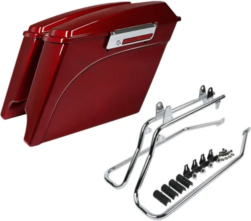Vista 36 de Kit de soporte de conversión para alforjas extendidas de 4" TCMT, compatible con Harley Heritage Softail Fatboy FLSTF Breakout 1984-2017, negro