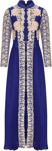 Vista 4 de Women's Medieval Dress Patchwork Tunic Ball Gown Halloween Irish Dress Lace Up Court Vintage Costume