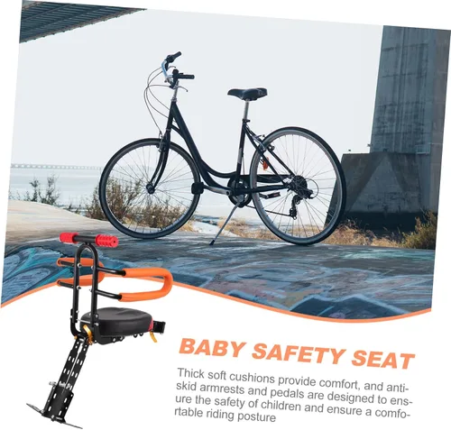 Vista 6 de KICHOUSE Asiento de bicicleta de sillín para niños y niñas, asiento de bicicleta cómodo, seguro, fácil de instalar, crece