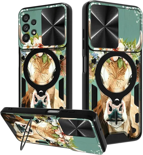 Vista 66 de Funda para Samsung Galaxy A03S de 6.5 pulgadas, funda protectora resistente con función atril giratorio de 360 grados, funda protectora resistente