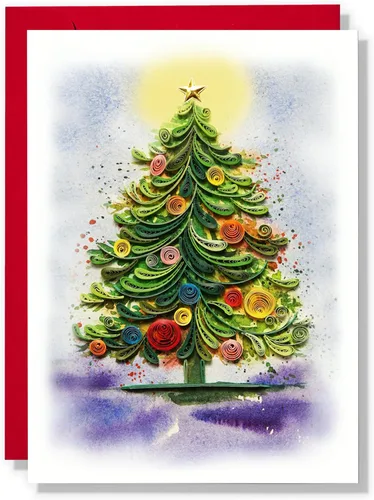 Vista 8 de Tarjeta de Navidad con velas, tarjeta de felicitación de flores de Navidad, para mamá, papá, abuela, amigo, jefe, compañero de trabajo